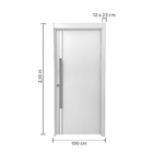 Kit Porta Madeira MDF|HDF Pivotante Direito|Esquerdo Bianco 210x100cm Sarrafeada Batente 12 a 23cm Vivace Plus Line